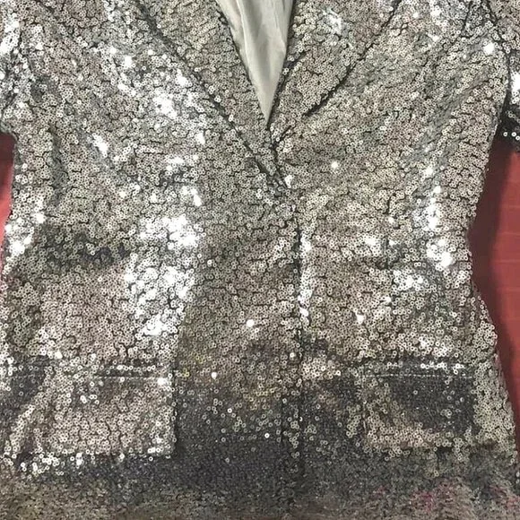 Silver sequin blazer - Picture 6 of 13